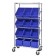 Plastic Storage Container Slanted Wire Shelving Units