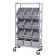 Plastic Storage Container Slanted Wire Shelving Units