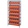 Orange Storage Bin Steel Shelving Systems