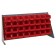 Red Plastic Storage Bin Bench Rack Systems