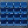 Louvered Panel with Blue Plastic Bins