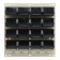 Louvered Wall  Panel with Plastic Bins Black