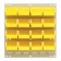 Louvered Wall  Panel with Plastic Bins Yellow