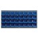 Louvered Panel with Plastic Hang Bins Blue