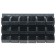 Black Plastic Bins on Louvered Panel