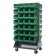 Green Plastic Storage Bins Louvered Panel Rack Systems