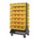 Yellow Plastic Storage Bins Louvered Panel Rack Systems