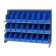 Sloped Bench Rack with Blue Bins