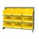 Bench Rack with Plastic Bins Yellow