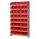 Red Plastic Storage Bin Single Sided Pick Racks