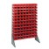 Plastic Storage Red Plastic Bin Steel Rail Systems