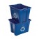 14-Gallon Recycling Plastic Box Cross Stacked