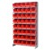 Red Plastic Storage Bin Single Sided Pick Racks