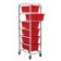 Tub Rack with 6 Red Tubs