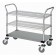 3-Shelf Stainless Steel Wire & Solid Utility Cart