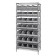 Stackable Shelf Bin Wire Shelving Unit WR8-483 Gray