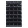 Wall Mount Panel with Storage Bins - Black
