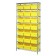 Wire Shelving Unit with Yellow Plastic Bins