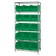 Wire Shelving with Plastic Storage Bins - Green