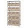 Wire Shelving with Plastic Storage Bins - Ivory