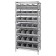 Stackable Shelf Bin Wire Shelving Unit WR8-423 Gray