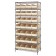 Stackable Shelf Bin Wire Shelving Unit WR8-423 Ivory