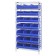 Stackable Shelf Bin Wire Shelving Unit WR8-425 Blue