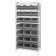 Stackable Shelf Bin Wire Shelving Unit WR8-425 Gray