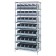 Stackable Shelf Bin Wire Shelving Unit WR8-441 Gray