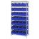 Stackable Shelf Bin Wire Shelving Unit WR8-443 Blue