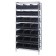 Stackable Shelf Bin Wire Shelving Unit WR8-445 Black