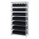 Stackable Shelf Bin Wire Shelving Unit WR8-461 Black