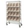 Slanted Wire Shelving Cart with Plastic Storage Bins - Ivory