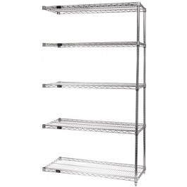 86"H Chrome 5-Shelf Add-On Kits