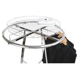 Grid Basket for Round Garment Racks