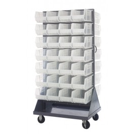 Clear Plastic Storage Bin Louvered Panel Racks