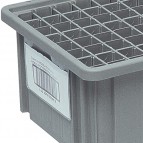 Dividable Grid Storage Container Clear Label Holders