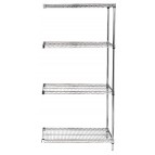 54"H Conductive Chrome 4-Shelf Add-On Kits