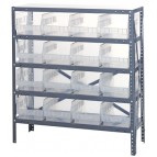 Clear Plastic Storage Bin Steel Shelving Systems