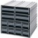 Interlocking Cabinet with Gray Storage Drawers