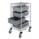 Gray Plastic Bin Transport Cart