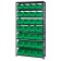 Plastic Storage Bin Steel Shelving System Green