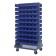 Blue Plastic Storage Bins Louvered Panel Rack Systems