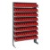 Single Sided Pick Rack with Bins - Red