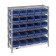 Plastic Storage Bin Wire Shelving Units Blue