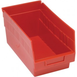 Plastic Storage Bins Red