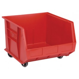 Mobile Plastic Storage Bins QUS275MOB Red