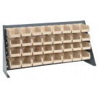 Ivory Plastic Storage Bin Bench Rack Systems