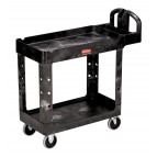 2-Shelf Utility Cart w/Lipped Shelf