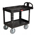 2-Shelf Utility Cart w/Lipped Shelf